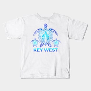 Vintage Key West Florida FL Ocean Blue Sea Turtle Souvenirs Kids T-Shirt